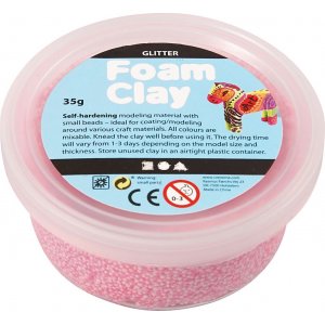 Foam Clay® - rouge clair - paillettes - 35 g Foam Clay® - rouge clair - paillettes - 35 g