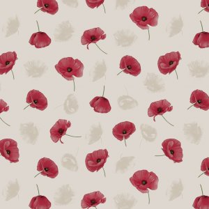 Toile cirée PVC Coquelicot - Rouge Toile cirée PVC Coquelicot - Rouge