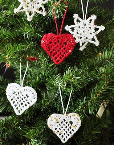 Patron au crochet - Set de table au crochet, rond de serviette, panier rond et carr, dcoration sapin de Nol