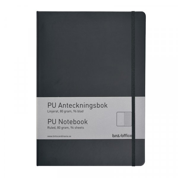 Carnet Lign PU Noir