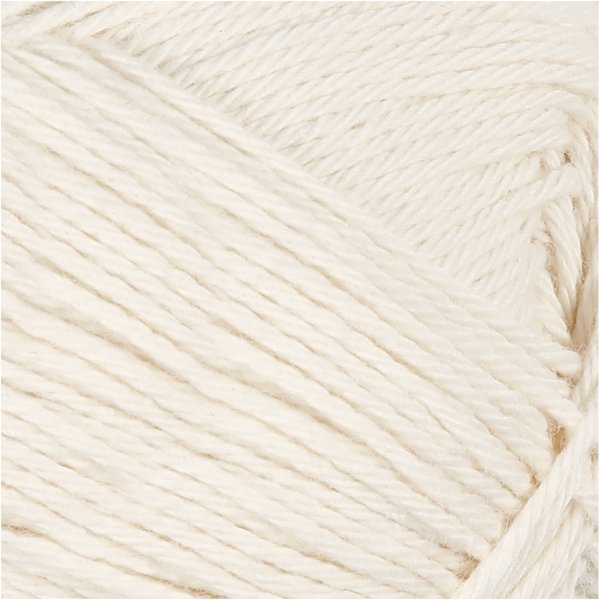 Fil de coton - blanc cass - no. 8/4 - 50g
