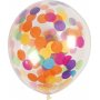 Ballons avec confettis - transparents - 23 cm - 4 pcs