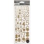 Autocollants paillets - dors - chiffres - 2 feuilles