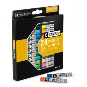 Coffret pastel à l'huile Campus 24 Crayons assortis Coffret pastel à l'huile Campus 24 Crayons assortis