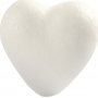 Coeurs en polystyrne - blanc - H6 cm - 5 pcs