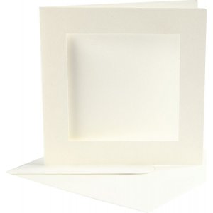 Carte passe-partout avec enveloppe - blanc cassé - 10 sets Carte passe-partout avec enveloppe - blanc cassé - 10 sets
