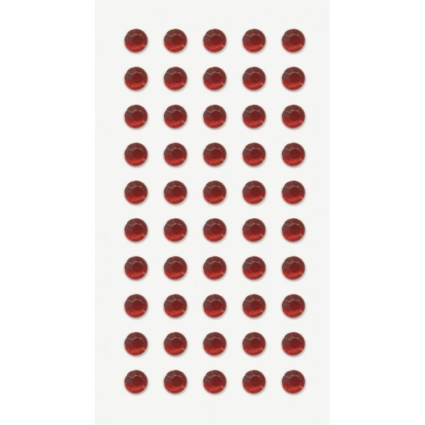 Stickers avec strass - Cercles - rouge