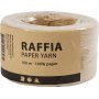 Fil de papier raphia - sable - 100 m
