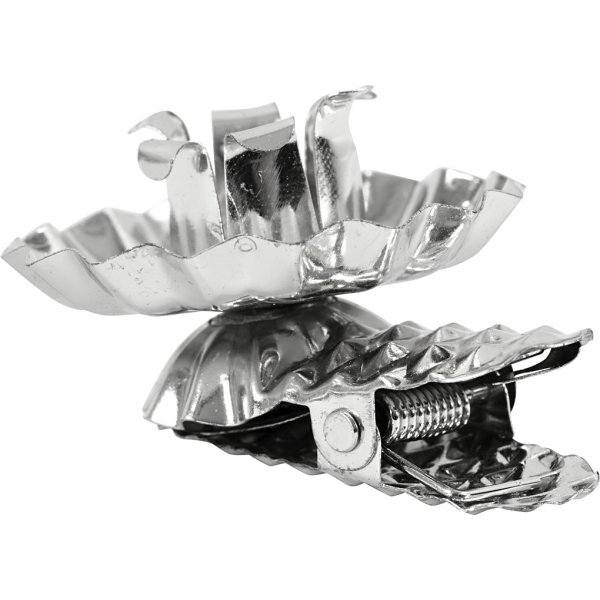 Clips lumineux - argents - 40 mm - 8 pcs