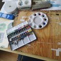 Image client Peinture aquarelle W&N Cotman Demi-tasse - 003 Alizarine teinte pourpre