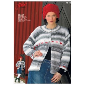 Patron tricot - Cardigan et bonnet teddy à trous Patron tricot - Cardigan et bonnet teddy à trous