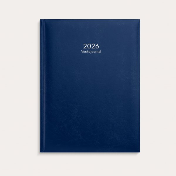 Agenda hebdomadaire 2026 en similicuir bleu foncé Agenda hebdomadaire 2026 en similicuir bleu foncé