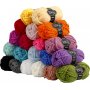 Fil acrylique Fantasia - couleurs mlanges - Maxi 20 x 50 g
