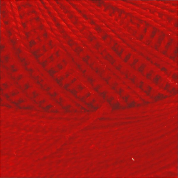 Fil de coton merceris - rouge - 20 g