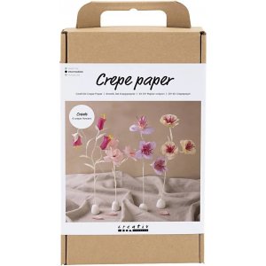 Kit DIY Papier crépon, couleurs pastel, Fleur Kit DIY Papier crépon, couleurs pastel, Fleur