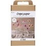 Kit DIY Papier crpon, couleurs pastel, Fleur