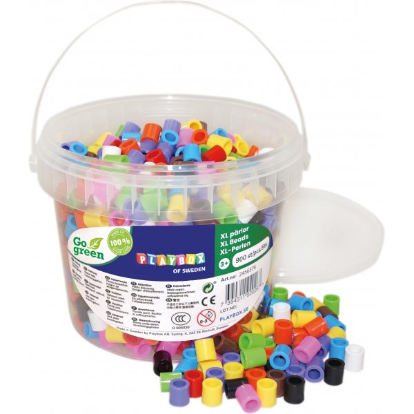 Perles tube XL Go green 10 couleurs mix - 900 pcs