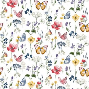 Toile cirée PVC Summer Meadow - Bleu Toile cirée PVC Summer Meadow - Bleu