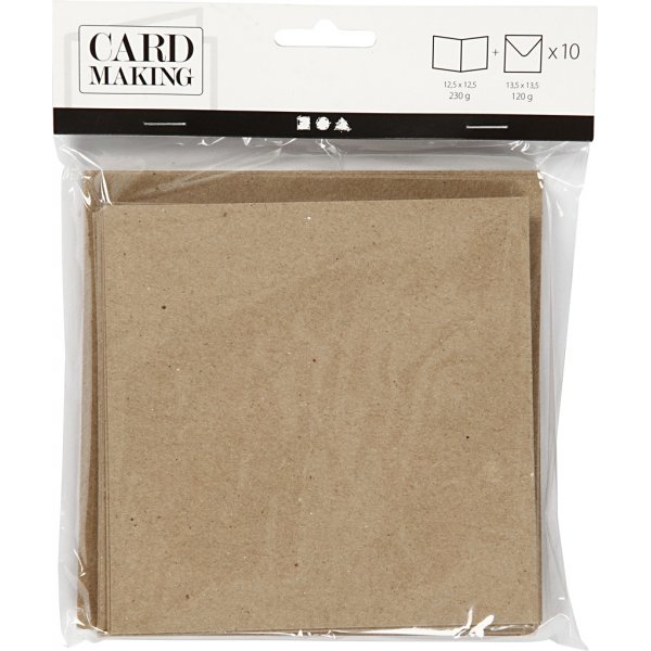Carte postale avec enveloppe - naturel - 12,5 x 12,5 cm - 10 pcs Carte postale avec enveloppe - naturel - 12,5 x 12,5 cm - 10 pcs