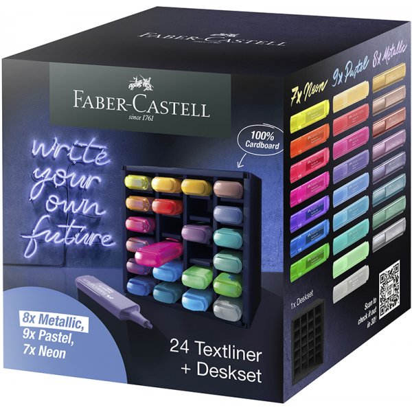 Coffret surligneurs - Faber-Castell - TL 46 - 24 stylos