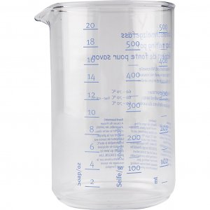 Tube à fondre en verre avec entonnoir verseur et graduation 500 ml Tube à fondre en verre avec entonnoir verseur et graduation 500 ml