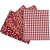 Tissu patchwork - rouge - 4 pcs Tissu patchwork - rouge - 4 pcs