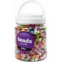 Perles en plastique - couleurs fortes - transparentes - 700 ml