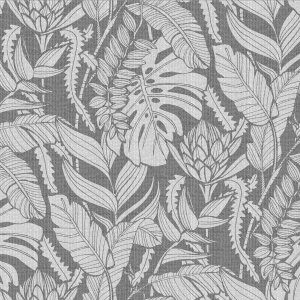 Toile cire PVC Tropic - Gris