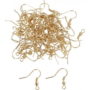 Crochet d'oreille français - plaqué or - 100 pcs Crochet d'oreille français - plaqué or - 100 pcs