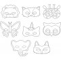 Masques en papier animaux 16 pcs