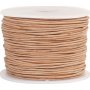 Cordon en cuir - beige - 1 mm - 50 m