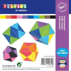 Papier origami 10 couleurs - 15 x 15 cm - 70g - 500 feuilles Papier origami 10 couleurs - 15 x 15 cm - 70g - 500 feuilles