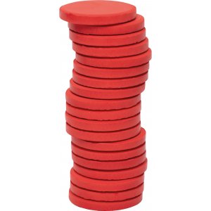 Rondelles de couleur ø 30 mm - rouge - 20 pcs Rondelles de couleur ø 30 mm - rouge - 20 pcs