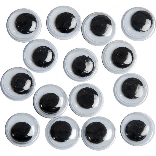 Yeux mobiles - non adhésifs - Ø8 mm - 40 pcs Yeux mobiles - non adhésifs - Ø8 mm - 40 pcs