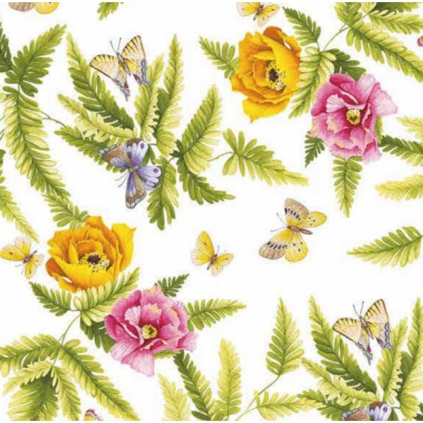Toile cire lgance fougre
