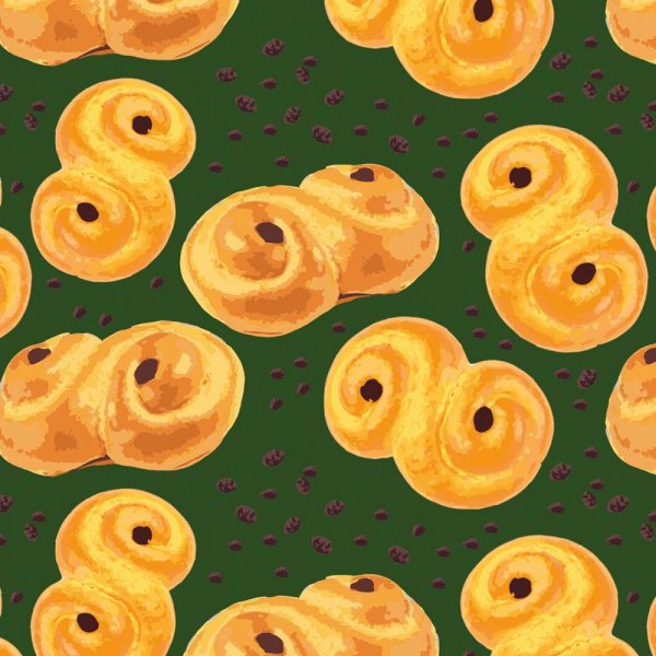 Tricot  motifs 150 cm - Lussebulle vert