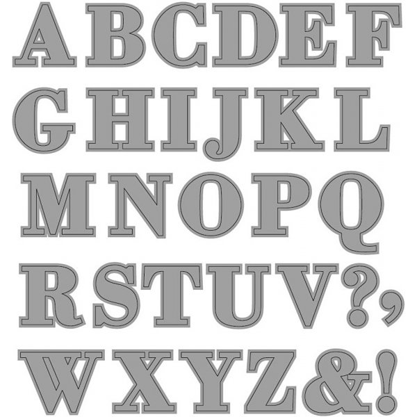 Gabarit de dcoupe - alphabet