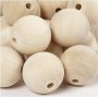 Perles en bois - 30 mm - 50 pcs