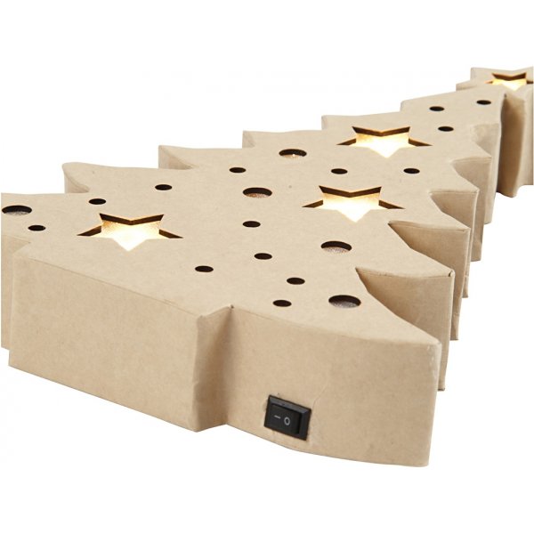 Figurine en carton avec lumière intégrée - Sapin de Noël Figurine en carton avec lumière intégrée - Sapin de Noël