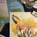 Image client Bloc aquarelle Fabriano 300 g grain grossier - 305 x 455 mm - 20 feuilles