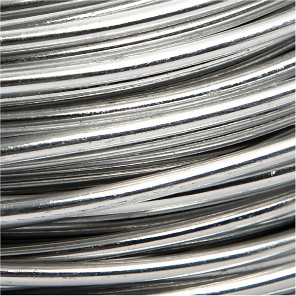 Fil d'aluminium - Ø3 mm - argent - 29 m Fil d'aluminium - Ø3 mm - argent - 29 m