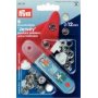 Bouton poussoir  rivet JERSEY laiton blanc nacr 12 mm 6 pcs