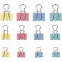 Clips - couleurs pastel - 15/19/25 mm - 30 pcs