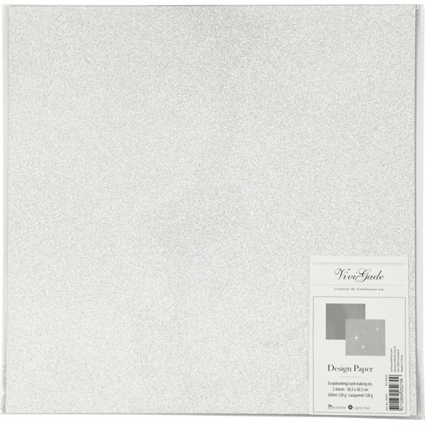 Papier design Vivi Gade - argent - 2 feuilles Papier design Vivi Gade - argent - 2 feuilles