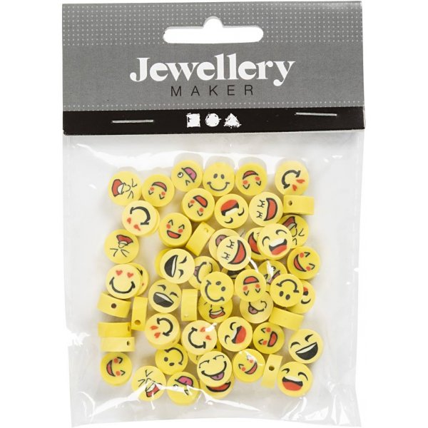 Perles figurines - Smiley - 60 pcs