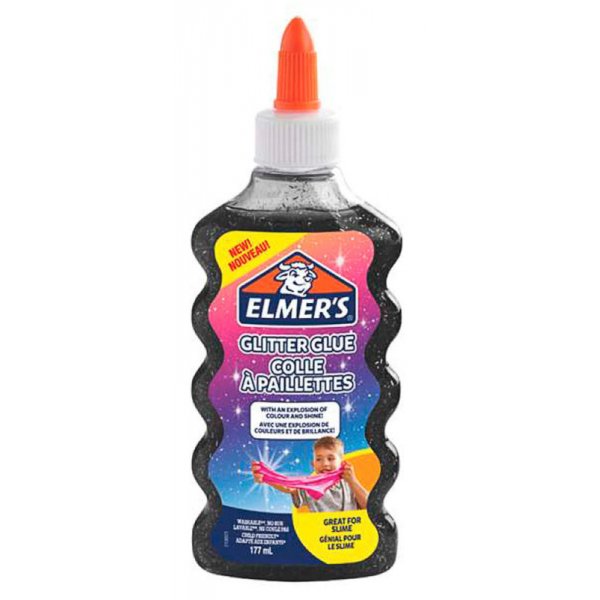 Colle Elmer's - 177 ml - Colle paillete - Noir