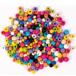 Perles en bois mélangées 300 pcs Perles en bois mélangées 300 pcs