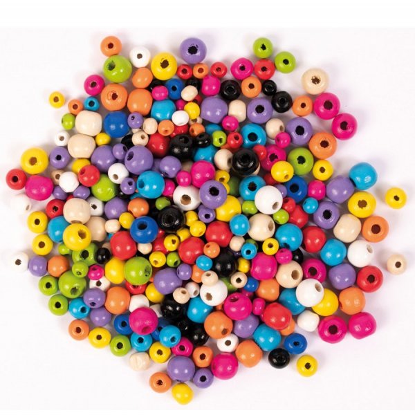 Perles en bois mlanges 300 pcs