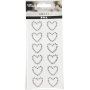 Coeurs en strass - argent - 12 pcs