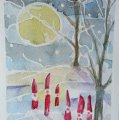 Image client Carte postale aquarelle Raphaël - 11 feuilles